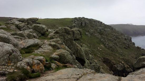hiking to land's end from sennen cove