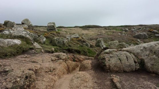 hiking to land's end from sennen cove