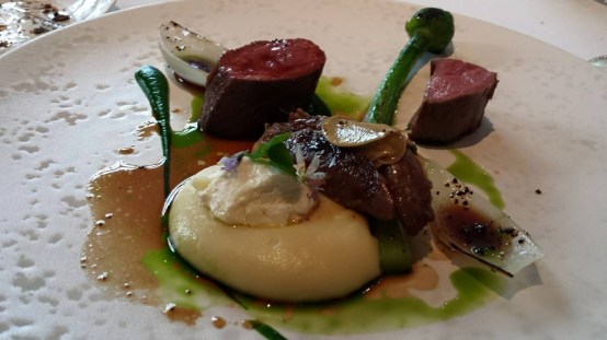 herdwick lamb, onions & leek flower