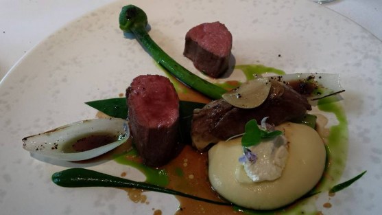 herdwick lamb, onions & leek flower