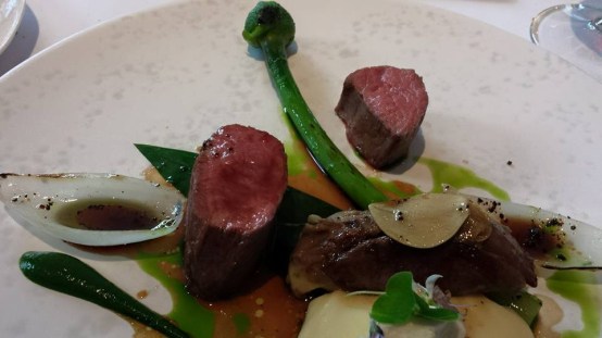 herdwick lamb, onions & leek flower