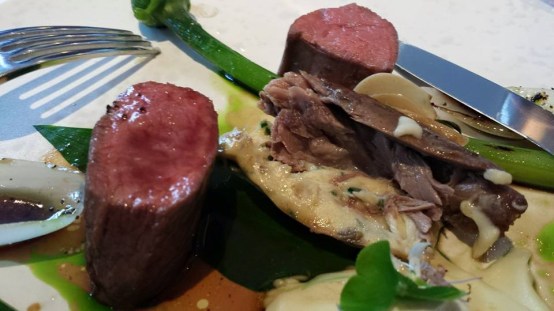 herdwick lamb, onions & leek flower