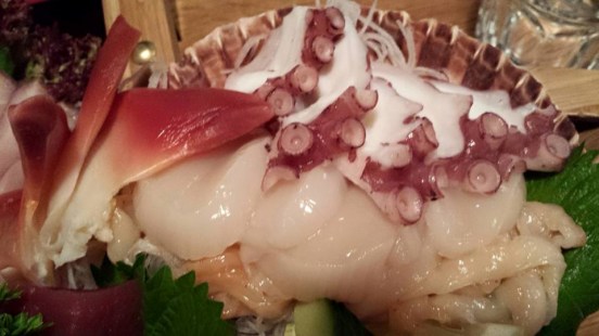 atlantic surf clams, tako, hotate & clams