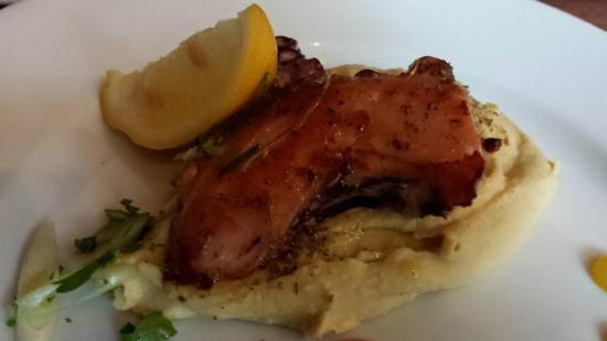 octopus & fava (split pea puree)