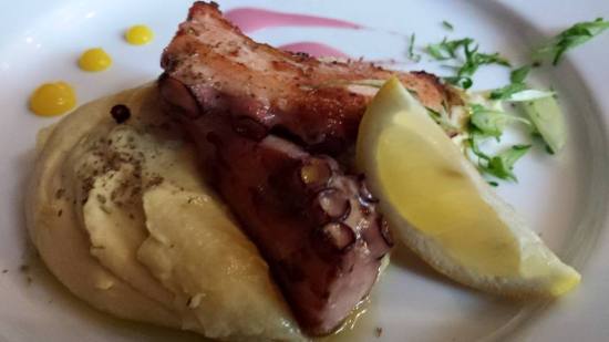 octopus & fava (split pea puree)