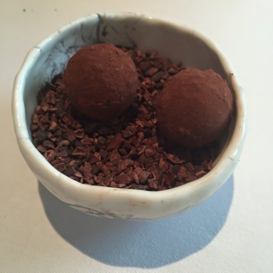petite four=chocolate truffle