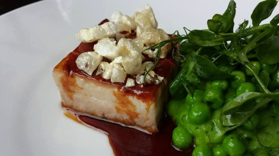 pork belly 30hr sous vide at 60degC with peas
