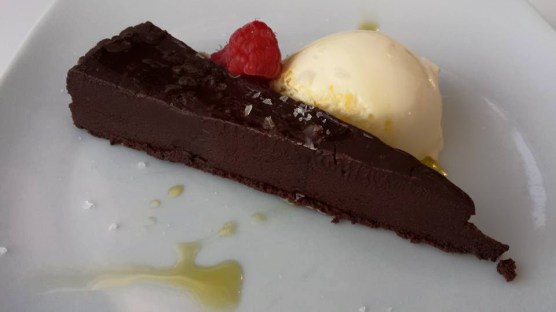 salted chocolate with clotted cream