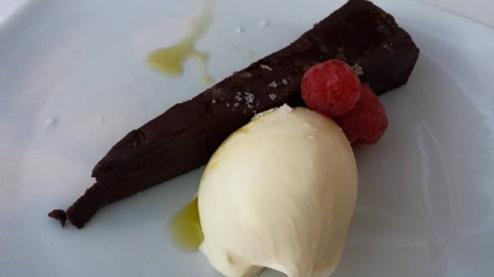 salted chocolate with clotted cream