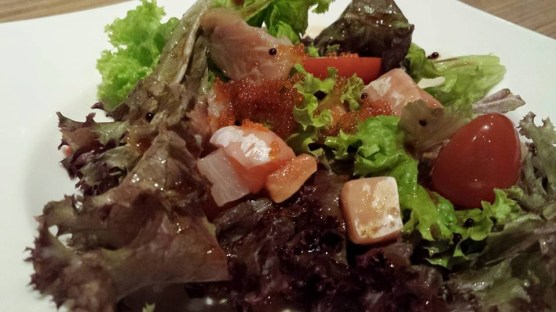 sashimi salad with truffle miso