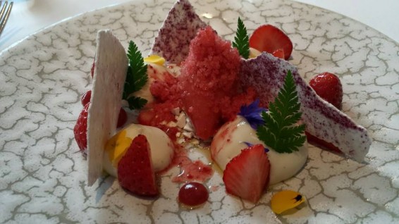 strawberry sorbet desert