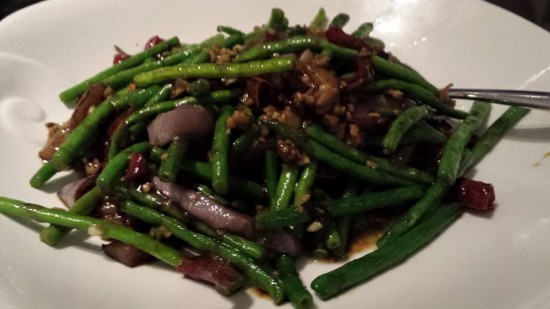 string beans with egg plant