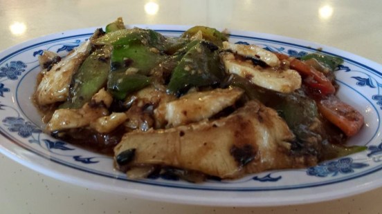 sliced fish with bitter gourd in black bean sauce