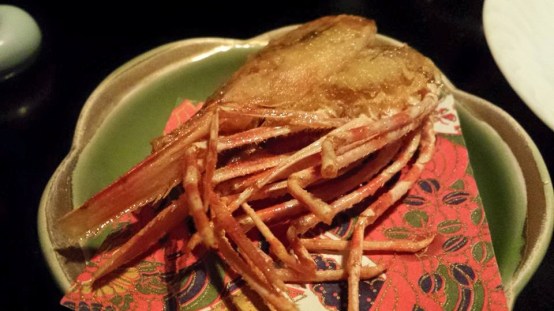 botanebi deep-fried prawn head