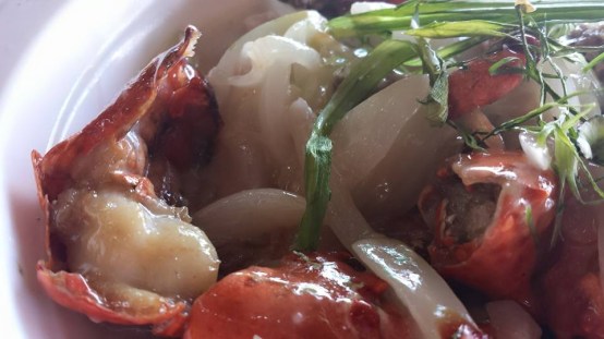 cheese onions lobster