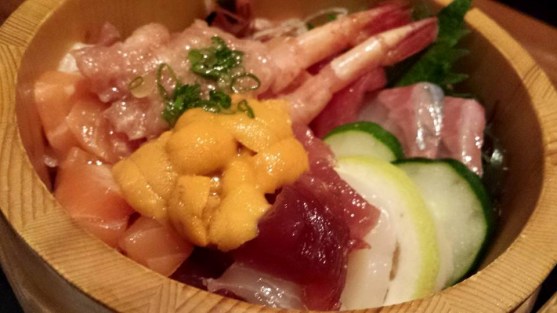 uni, negi toro, maguro, hamachi, amaebi