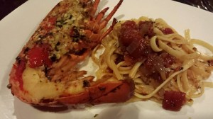 Gordon Ramsay grilled lobster with bloody mary linguine
