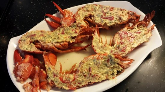 lobster with chilli garlic butter