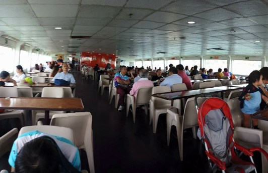 on the ferry to cheung chau island