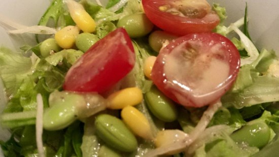 salad with goma dressing