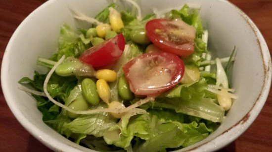 salad with goma dressing
