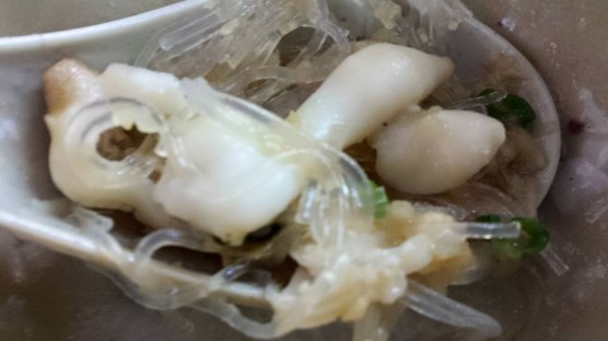 steamed razor clams in garlic & tanhoon