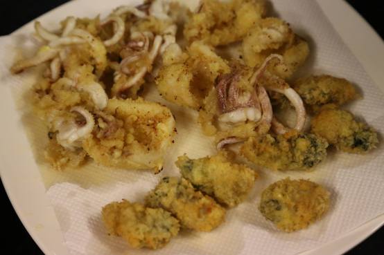 calamari & oyster fritters