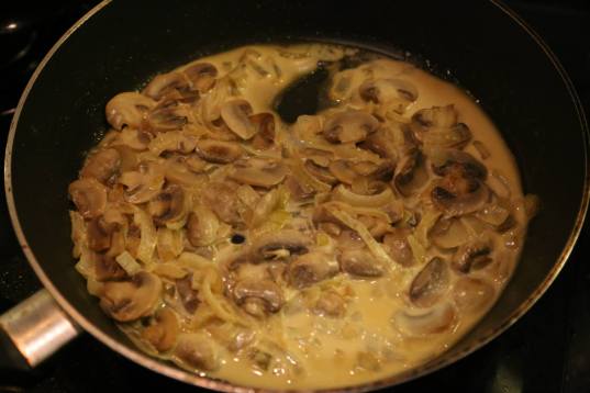 creamy mushroom onion sauce for fungi linguine