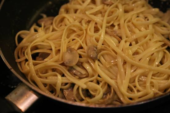 fungi linguine - very tasty & flavourful