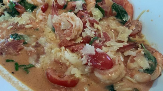 wife's creamy tomato pasta