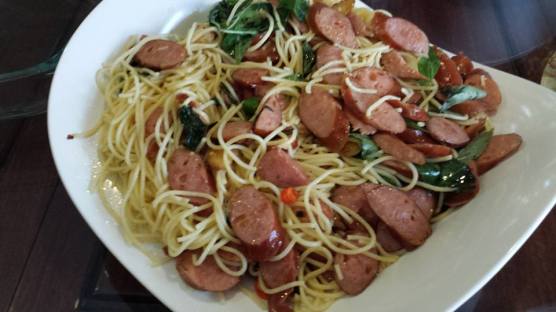 helper's sausage pasta