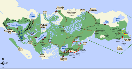 pulau ubin map
