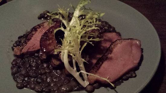 smoked duck breast with foie gras