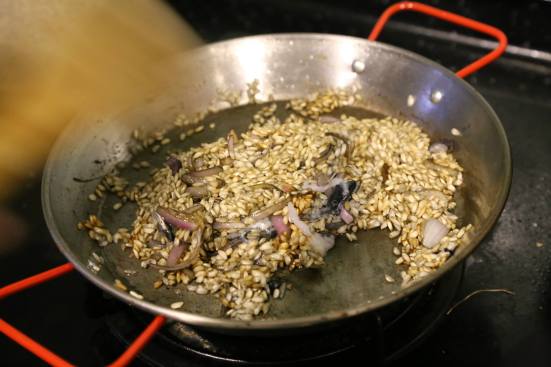 squid ink risotto