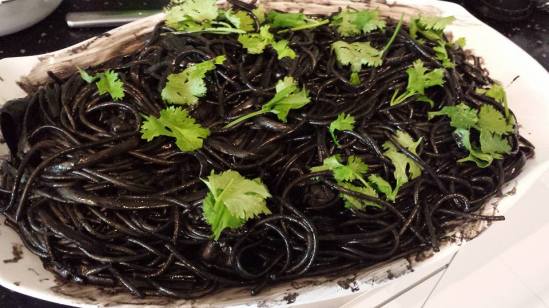 squid ink spaghetti