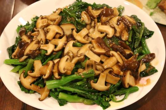 #13 helper's blanched hk kailan with shitake