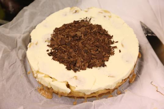 #17 my own banoffee (banana toffee) cake - cake is nice but this time whipping cream was too cold so cream part was a failure