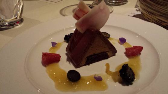 55% dark chocolate & hazelnut mousse