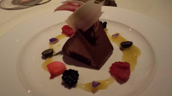 55% dark chocolate & hazelnut mousse