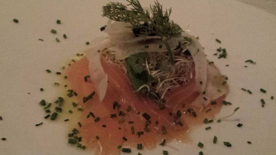 cured salmon with caviar