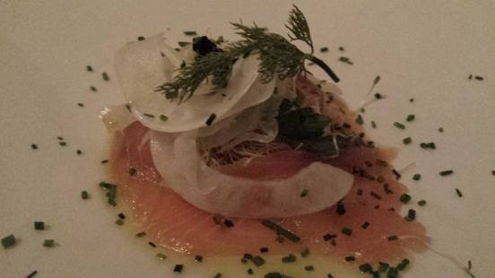 cured salmon with caviar