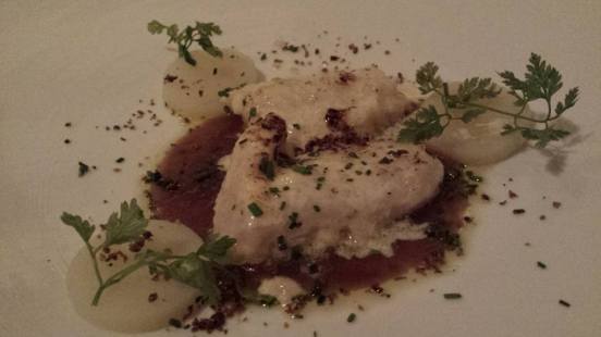 dory fillet in lobster-orange sauce