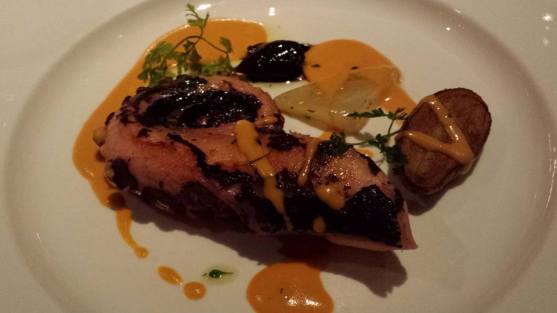 poached & pan-fried octopus