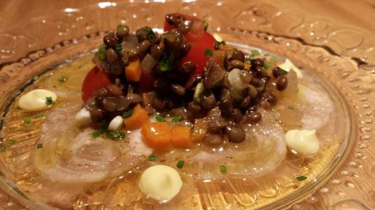 pork trotters carpaccio