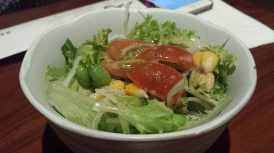 salad with goma dressing