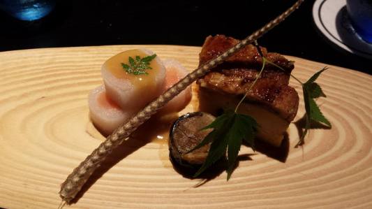 salmon, eel & deepfried eel bone