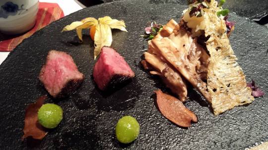 #10 - yakimono = ohmi A5 wagyu & sanma