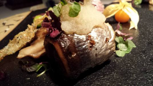 #10 - yakimono = rolled sanma & egg plant