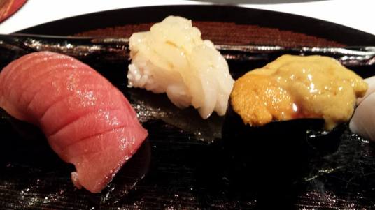 #11 - nigiri sushi - chutoro, shiro ebi, uni