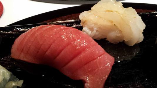 #11 - nigiri sushi - chutoro, shiro ebi